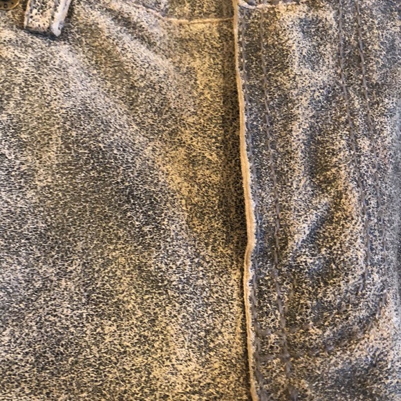 VINTAGE LEATHER LUCKY BRAND WIDE LEG FLARE PANTS - Picture 6 of 10